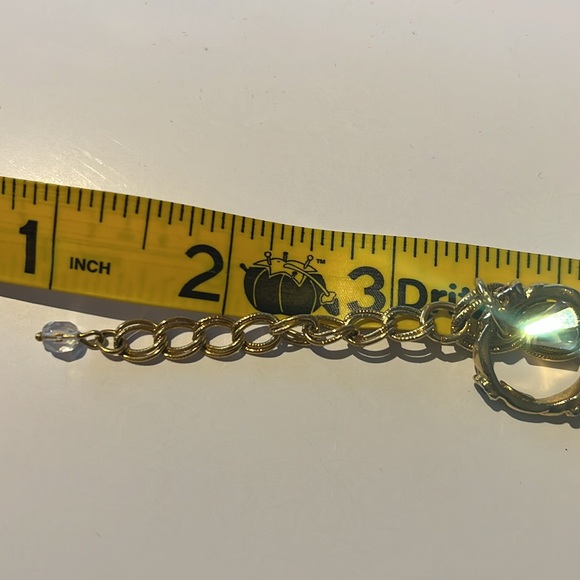 Kirks Folly charm bracelet crystal gold rings hearts cherubs dangles -Bnwot - Picture 15 of 15